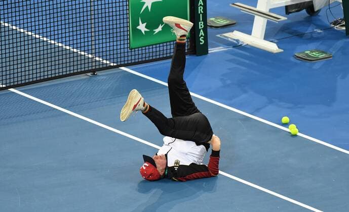 Bilder des Tages - SPORT Daviscup World Group Australia -Germany in Brisbane Boris Becker