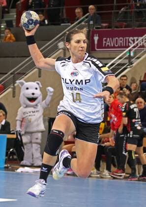 04.02.2018, Deutschland, Ludwigsburg, Deutschland, Handball Chamions League Frauen, Saison 2017 2018 SG BBM Bietigheim vs. Vardar Skopje: Karolina Kudlacz-Gloc (BBM)