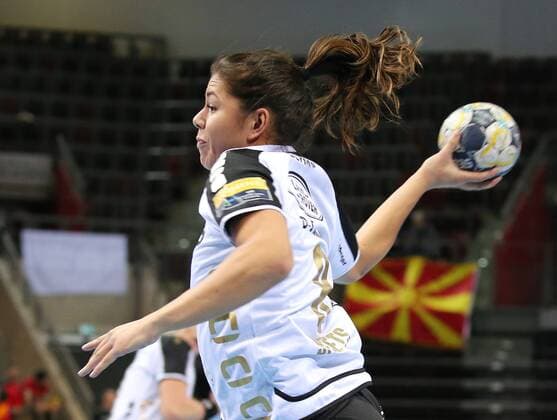 04.02.2018, Deutschland, Ludwigsburg, Deutschland, Handball Chamions League Frauen, Saison 2017 2018 SG BBM Bietigheim vs. Vardar Skopje: Martine Smeets (BBM)