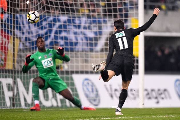 11 ANGEL DI MARIA (psg) - BUT FOOTBALL : Sochaux vs Paris SG - Coupe de France - 06 02 2018 AnthonyBIBARD FEP Panoramic 