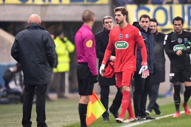 01 KEVIN TRAPP (psg) - EXPULSION - COLERE - DECEPTION FOOTBALL : Sochaux vs Paris SG - Coupe de France - 06 02 2018 AnthonyBIBARD FEP Panoramic 
