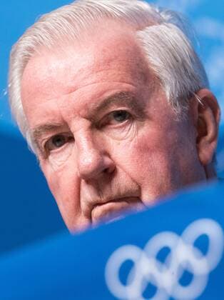PYEONGCHANG, SOUTH KOREA - FEBRUARY 8, 2018: WADA (World Anti-Doping Agency) President Craig Reedie gives a press conference PK Pressekonferenz in Pyeongchang on the eve of the 23rd Winter Olympic Games Olympische Spiele Olympia OS Sergei Bobylev TASS  TS072B69