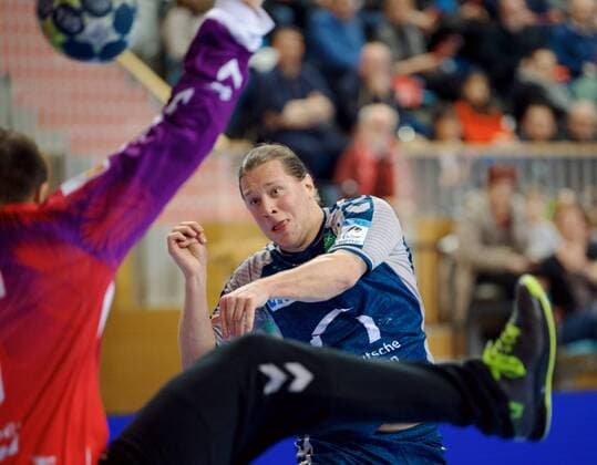 Potsdam 07.03.2018 MBS Arena Sportpark Luftschiffhafen Handball EHF Pokal Rueckrunde Fuechse BERLIN geg St Raphael Var ( FRA ) 21 : 26 Mattias ZACHRISSON 21 Fuechse