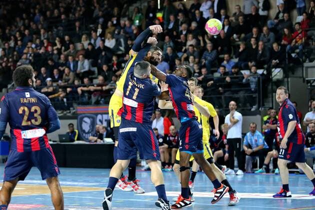 (GFCA Handball) vs Nikola Karabatic (PSG Handball) HANDBALL : GFC Ajaccio vs Paris Saint Germain - Coupe De France - 07 02 2018 GerardPierlovisi Panoramic 