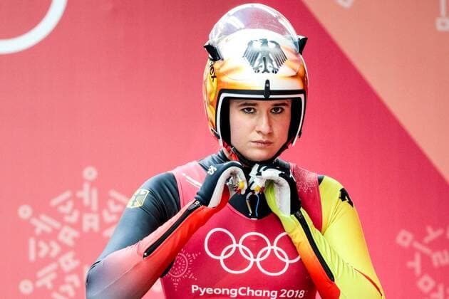 Bilder des Tages - SPORT PYEONGCHANG, SOUTH KOREA - FEBRUARY 8, 2018: Germany s Natalie Geisenberger seen during a training session ahead of a luge competition at the 2018 Winter Olympic Games Olympische Spiele Olympia OS at Olympic Sliding Centre. Sergei Bobylev TASS  TS072DC8