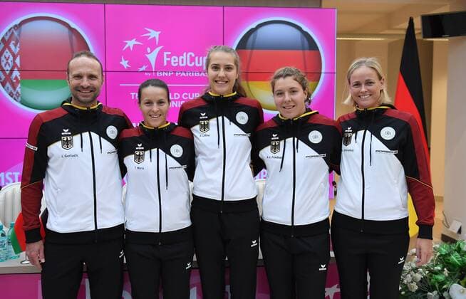 German Team: Teamcapitain Jens Gerlach;Tatjana, Maria;Antonia ,Lottner;Anna -Lena ,Friedsam;Anna-Lena Groenefeld