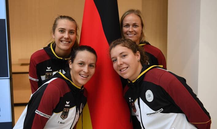 German Team: Lottner,Antonia; Tatjana, Maria;Anna-Lena Groenefeld;Anna -Lena ,Friedsam