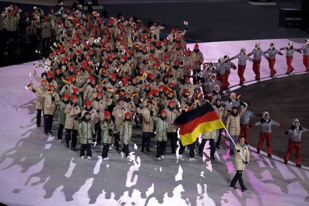 PyeongChang 2018 - Highlights der Olympischen Spiele Bilder des Tages - SPORT Eric FRENZEL Team Deutschland Opening Ceremony Eroeffnung Olympic Wintergames 2018 Pyeongchang South Korea Olympische Winterspiele 2018 Pyeongchang 08.Februar 2018 *** FAVOUR Erick Team Germany opening ceremony opening Olympic Winter Games 2018 PyeongChang of South Korea at the Winter Olympics 2018 PyeongChang 08 February 2018 