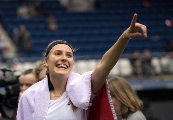 Bilder des Tages - SPORT Antonia ,Lottner; Deutschland gewinnt das 2.Einzel