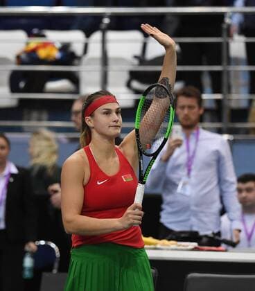 Belarus Team: From Left: Aryna Sabalenka,Weißrussland