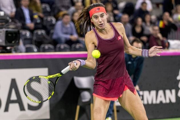 February 10, 2018: Sorana Cirstea (ROU) during the FED Cup by BNP 2018 game between Romania and Canada at Sala Polivalenta, Cluj-Napoca, Romania ROU. Copyright: Cronos Catalin Soare  Copyright: xCronos CatalinxSoarex crfcs10022018118430