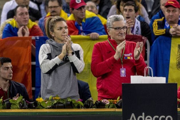 February 10, 2018: Simona Halep watching the FED Cup by BNP 2018 game between Romania and Canada at Sala Polivalenta, Cluj-Napoca, Romania ROU. Copyright: Cronos Catalin Soare  Copyright: xCronos CatalinxSoarex crfcs10022018118470