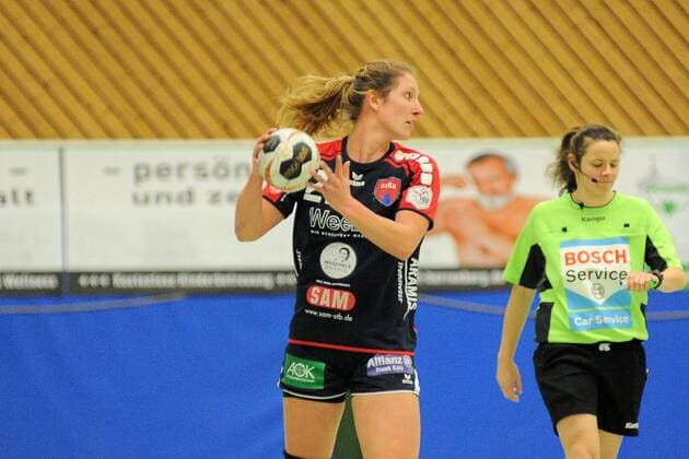Saskia Putzke (SG H2Ku Herrenberg Kuties 21) SG H2Ku Herrenberg Kuties,Handball,Ligaspiel,10.02.2018, Foto:TBaur Eibner Herrenberg Copyright: xToBaurx EibnerxPressefotox EP_TB