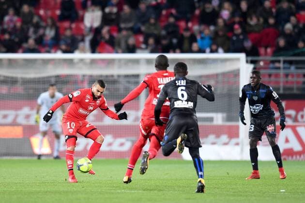 10 Naim SLITI (dij) FOOTBALL : Dijon vs Nice - Ligue 1 Conforama - 10 02 2018 FEP Panoramic 