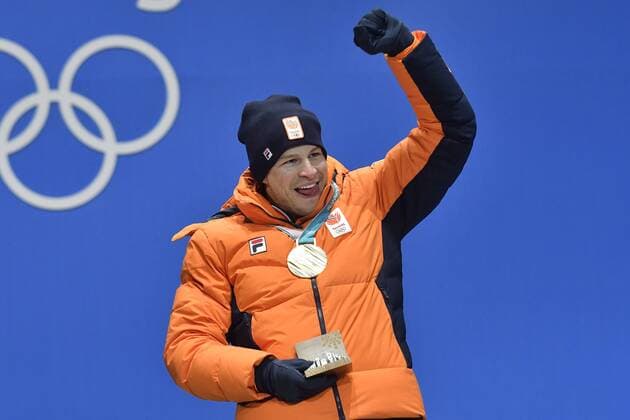 12-02-2018 ALGEMEEN: MEDAL PLAZA OLYMPISCHE SPELEN: Olympic Games Olympische Spiele Olympia OS PEYONGCHANG 2018 Sven Kramer (Team Lottonl-Jumbo) wint Olympisch goud op de 5.000 meter Foto: Sander Chamid xVIxVIxImagesx xSoenarxChamidxsportfotografiexIVx 10047940