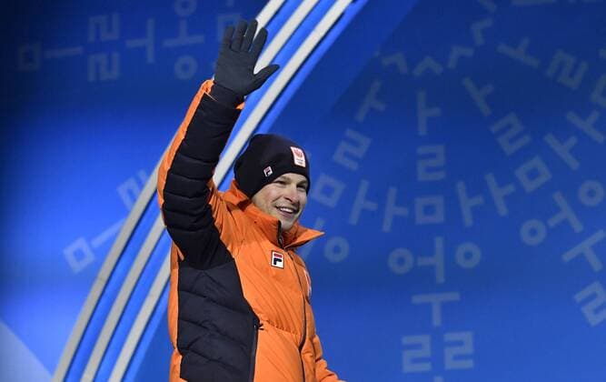 12-02-2018 ALGEMEEN: MEDAL PLAZA OLYMPISCHE SPELEN: Olympic Games Olympische Spiele Olympia OS PEYONGCHANG 2018 Sven Kramer (Team Lottonl-Jumbo) wint Olympisch goud op de 5.000 meter Foto: Sander Chamid xVIxVIxImagesx xSoenarxChamidxsportfotografiexIVx 10047945