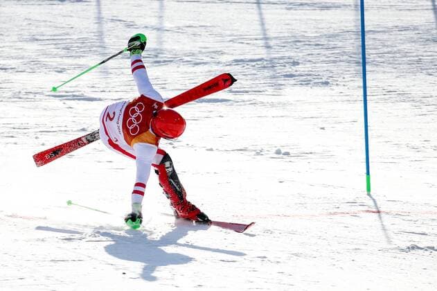 Themen der Woche - SPORT OLYMPICS - 2018 Winter Olympics PYEONGCHANG,SOUTH KOREA.13.FEB.18 - OLYMPICS,ALPINE SKIING - Olympic Winter games Winterspiele Spiele Summer games PyeongChang 2018, alpine combined, men, slalom. Image shows Marcel Hirscher (AUT). GEPAxpictures xMaticxKlansek