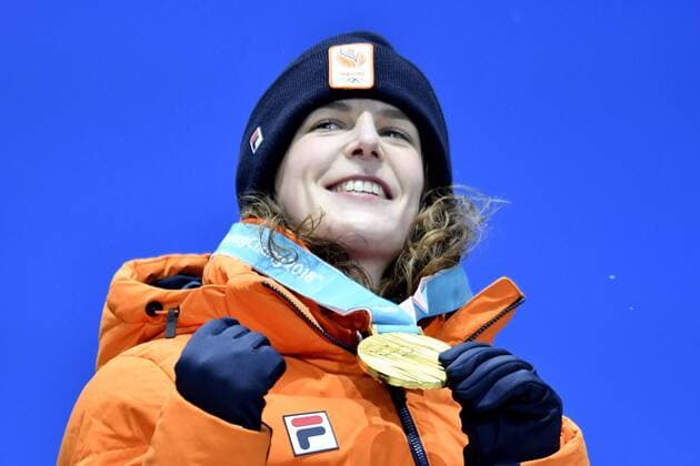 13-02-2018 ALGEMEEN: MEDAL PLAZA OLYMPISCHE SPELEN: Olympic Games Olympische Spiele Olympia OS PEYONGCHANG 2018 Ireen Wust (JustLease.nl) wint Olympisch goud op de 1500 meter. Dit is haar vijfde gouden Olympische medaillle. Foto: Sander Chamid xVIxVIxImagesx xSoenarxChamidxsportfotografiexIVx 10054780