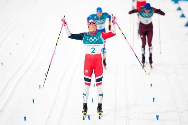Themen der Woche - SPORT 180213 Johannes Hösflot Kläbo of Norway, gold, celebrates after winning the men?s classic sprint final during day four of the 2018 Winter Olympics on February 13, 2018 in Pyeongchang. Photo: Petter Arvidson BILDBYRAN kod PA 57999_289 *** 180213 Johannes Hösflot Kläbo of Norway gold celebrates after winning the men s classic sprint final during day four of the 2018 Winter Olympics on February 13 2018 in Pyeongchang Photo Petter Arvidson BILDBYRAN code PA 57999 289  Copyright: PETTERxARVIDSON BB180213PA161