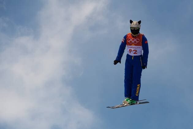 180213 A Chinese skier at a Women s Freestyle Aerials practice session during day four of the 2018 Winter Olympics on February 13, 2018 in Pyeongchang. Photo: Joel Marklund BILDBYRN kod JM 87620 *** 180213 A Chinese skier at a Women s Freestyle Aerials practice session during day four of the 2018 Winter Olympics on February 13 2018 in Pyeongchang Photo Joel M BILDBYR N code JM 87620  Copyright: JOELxMARKLUND BB180213JM006