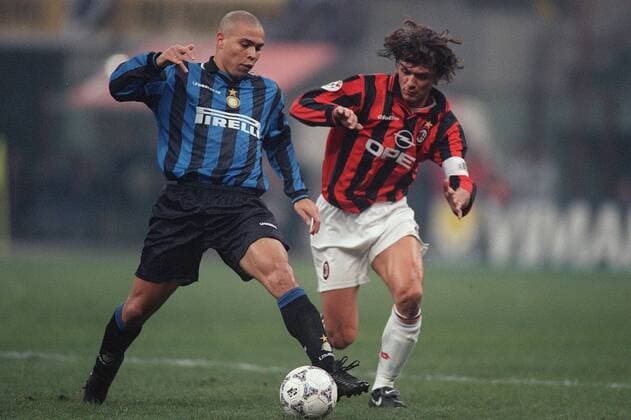 RONALDO, PAOLO MALDINI COPPA ITALIA 1997 98 MILAN-INTER 5-0