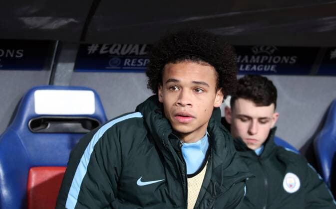 FC Basel - Manchester City Schweiz, Basel, 13.02.2018, Fussball, Champions League, Saison 2017 2018, Achtelfinale, Hinspiel, FC Basel - Manchester City: Leroy Sane (Manchester City).