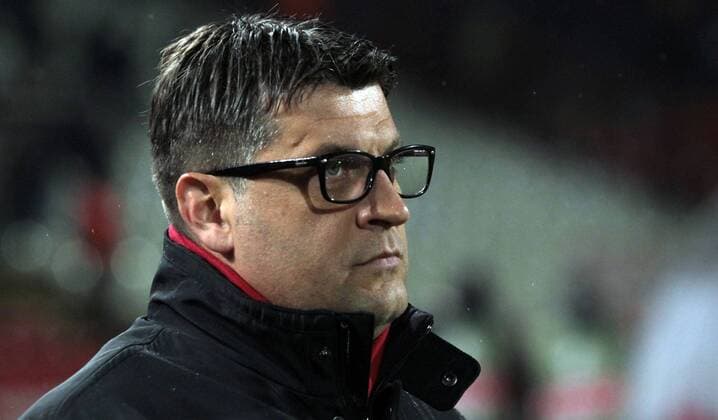 11.02.2018 Belgrade(Serbia) FK Crvena Zvezda(FC Red Star)-FC CSKA Moscow Europa League 1 16 final men s football Vladan Milojevic FK Crvena Zvezda coach : 