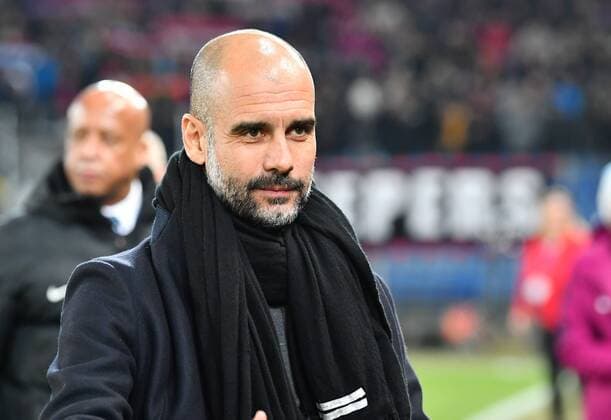 13.02.2018 Basel St.Jakobpark Fussball Herren Saison 2017 2018 Champions League FC Basel - Manchester City Bild zeigt Trainer Josep Guardiola ManCity) Aktion