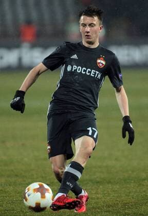 13.02.2018 Belgrade(Serbia) FK Crvena Zvezda(FC Red Star)-FC CSKA Moscow Europa League 1 16 final men s football Aleksandr Golovin FC CSKA Moscow : 