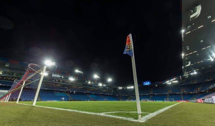 Basel, Schweiz 13.02.2018, UEFA Champions League - 2017 18 Season, Achtelfinale, FC Basel - Manchester City, Stadion Innenansicht, feature ( DeFodi507