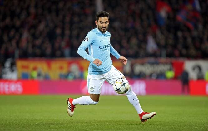 FC Basel - Manchester City Schweiz, Basel, 13.02.2018, Fussball, Champions League, Saison 2017 2018, Achtelfinale, Hinspiel, FC Basel - Manchester City: Ilkay Gündogan (Manchester City).