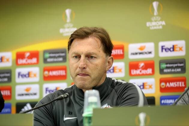 Trainer Ralph Hasenhuettl (RB Leipzig), Pressekonferenz, SSC Neapel vs. RB Leipzig, Europa League, Fussball, 14.02.2018, Neapel Copyright: xLanger Eibner-Pressefotox EP_HLR