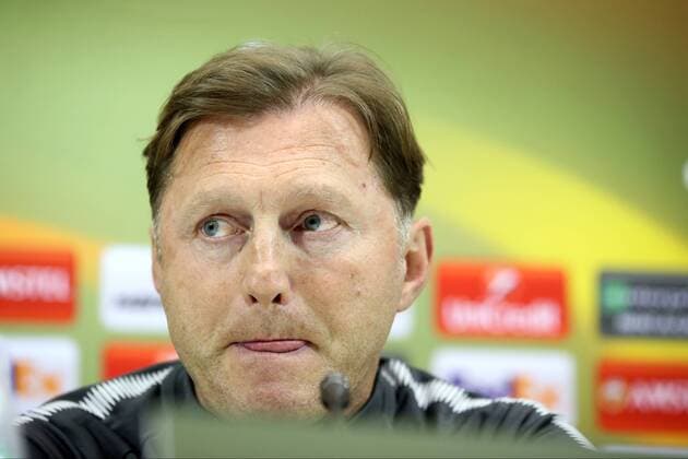 Trainer Ralph Hasenhuettl (RB Leipzig), Pressekonferenz, SSC Neapel vs. RB Leipzig, Europa League, Fussball, 14.02.2018, Neapel Copyright: xLanger Eibner-Pressefotox EP_HLR