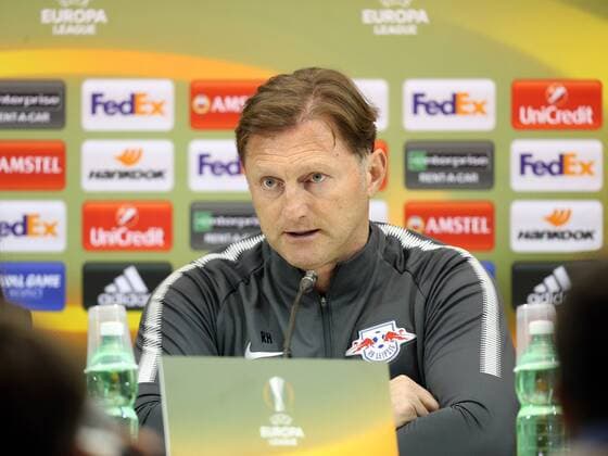 Trainer Ralph Hasenhuettl (RB Leipzig), Pressekonferenz, SSC Neapel vs. RB Leipzig, Europa League, Fussball, 14.02.2018, Neapel Copyright: xLanger Eibner-Pressefotox EP_HLR