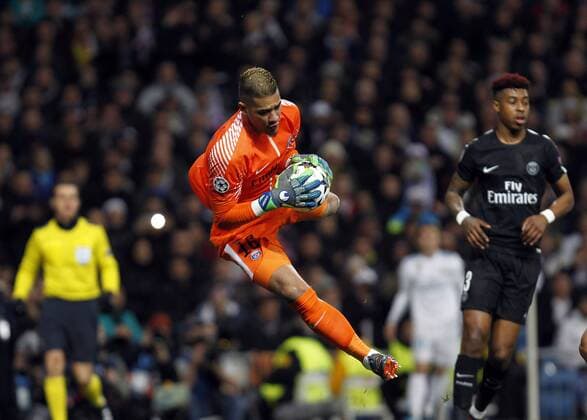 Soccer match between Real Madrid and Paris Saint Germain of Champions League 2017 2018, held at the Santiago Bernabeu stadium, in Madrid. (Photo: Jose Cuesta 261 Cordon Press). Areola  xJosexLuisxCuestax xx