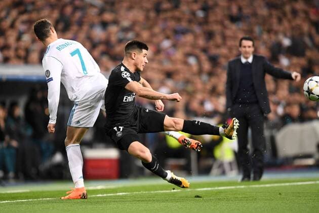 17 YURI BERCHICHE (psg) FOOTBALL : Real Madrid vs Paris SG - Ligue des Champions - 14 02 2018 AnthonyBIBARD FEP Panoramic 