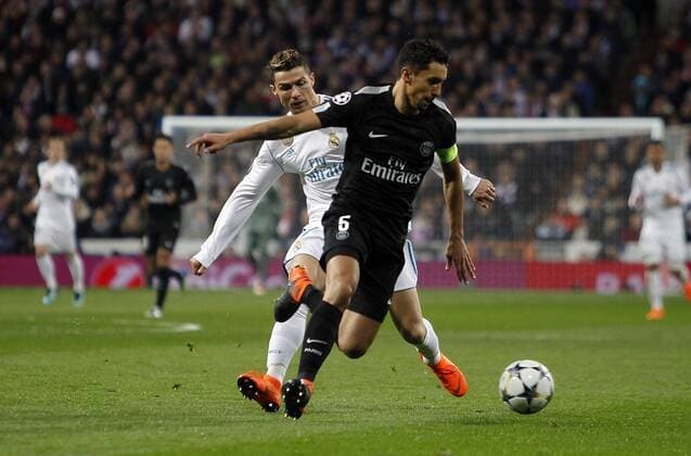 Soccer match between Real Madrid and Paris Saint Germain of Champions League 2017 2018, held at the Santiago Bernabeu stadium, in Madrid. (Photo: Jose Cuesta 261 Cordon Press). Cristiano Ronaldo  xJosexLuisxCuestax xx