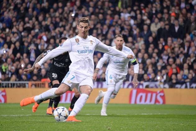 07 Cristiano Ronaldo (real) - PENALTY - BUT FOOTBALL : Real Madrid vs Paris SG - Ligue des Champions - 14 02 2018 AnthonyBIBARD FEP Panoramic 