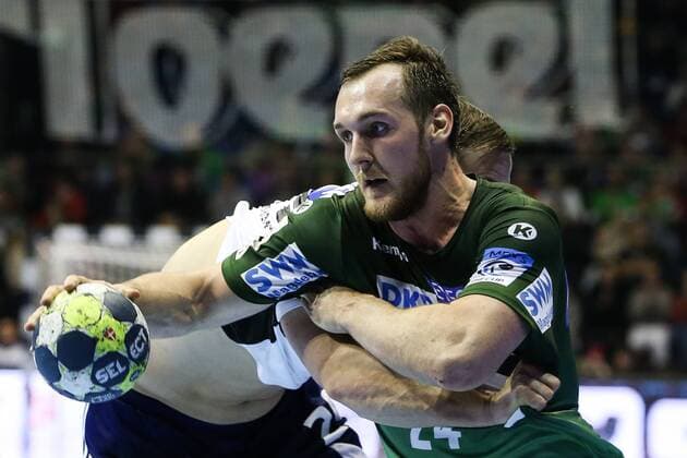 Bilder des Tages - Sport Christian O Sullivan (SC Magdeburg) - Handball EHF-Cup-Gruppenphase Saison 2017-2018 SC Magdeburg vs. Bjerringbro-Silkeborg in der GETEC Arena in Magdeburg - Freisteller,Einzelbild,Aktion,Deutschland, Handball, Mann, Maenner,14.02.2018