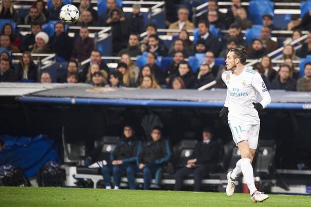 February 14, 2018 - Madrid, Spain - Gareth Bale (midfielder; Real Madrid) in action during the UEFA Champions League match between Real Madrid and Paris Saint-Germain at Santiago Bernabeu on February 14, 2018 in Madrid, Spain Real Madrid vs Paris Saint-Germain UEFA Champions League  - ZUMAg15_ 20180214_zaf_g15_123 Copyright: xJackxAbuinx