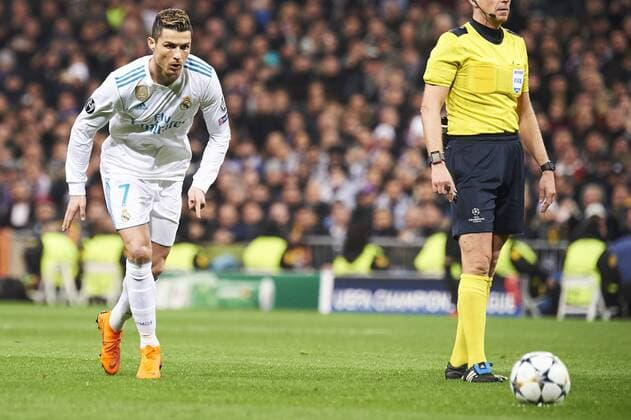 February 14, 2018 - Madrid, Spain - Cristiano Ronaldo (forward; Real Madrid) in action during the UEFA Champions League match between Real Madrid and Paris Saint-Germain at Santiago Bernabeu on February 14, 2018 in Madrid, Spain Real Madrid vs Paris Saint-Germain UEFA Champions League  - ZUMAg15_ 20180214_zaf_g15_106 Copyright: xJackxAbuinx