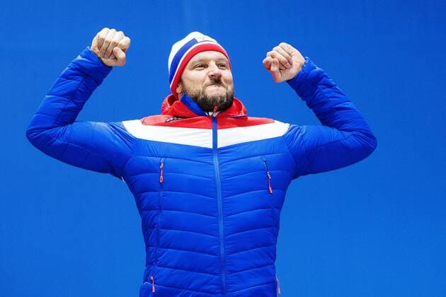 Olympia-Bilder des Tages - SPORT PyeongChang 2018, Ski Alpin, Abfahrt der Herren, Siegerehrung 180215 Aksel Lund Svindal of Norway (gold) celebrate at a Medal Ceremony for Alpine Skiing Downhill during day six of the 2018 Winter Olympics on February 15, 2018 in Pyeongchang. Photo: Joel Marklund BILDBYRAN kod JM 87625 Copyright: JOELxMARKLUND BB180215JM147