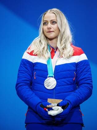 PyeongChang 2018, Ski Alpin, Riesenslalom der Damen, Siegerehrung 180215 Ragnhild Mowinckel of Norway (silver) celebrate at a Medal Ceremony for Women s Giant Slalom during day six of the 2018 Winter Olympics on February 15, 2018 in Pyeongchang. Photo: Joel Marklund BILDBYRAN kod JM 87625 Copyright: JOELxMARKLUND BB180215JM156