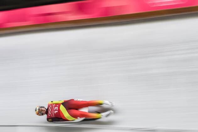 PyeongChang 2018, Rodeln, Teamwettbewerb February 15, 2018: Natalie Geisenberger of Ã‚ Germany competing in luge Team Relay Competition at Olympic Sliding Centre at Pyeongchang , South Korea. CSM Pyeongchang Winter Olympics 2018 Day 7 - ZUMAc04_ 20180215_zaf_c04_051 Copyright: xUlrikxPedersenx