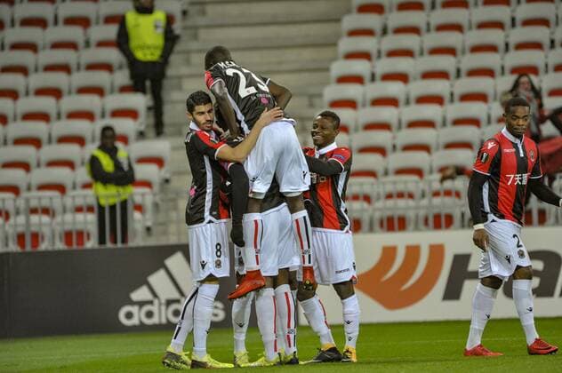Joie OGC Nice FOOTBALL : OGC Nice vs Lokomotiv Moscou - Ligue Europa - 15 02 2018 NorbertScanella Panoramic 
