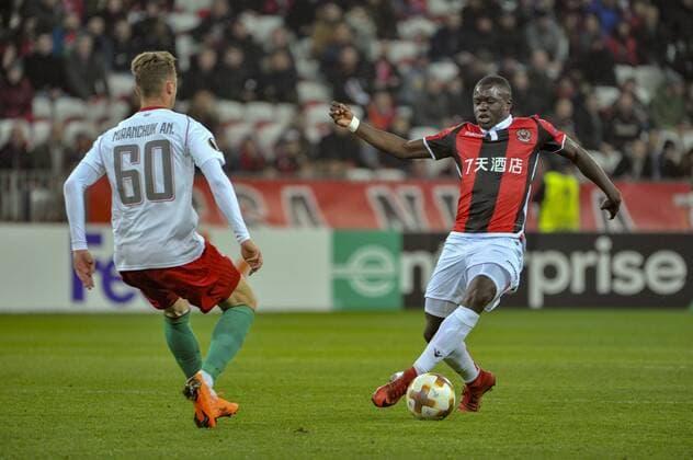 Europa League, OGC Nice - Lokomotive Moskau Malang Sarr (OGC Nice) -Anton Miranchuk (Lokomotiv Moscou) FOOTBALL : OGC Nice vs Lokomotiv Moscou - Ligue Europa - 15 02 2018 NorbertScanella Panoramic 