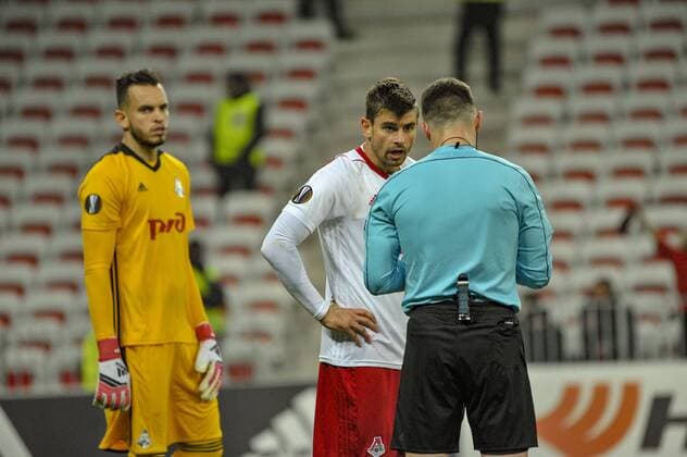 Europa League, OGC Nice - Lokomotive Moskau Nemanja Pejcinovic (Lokomotiv Moscou) FOOTBALL : OGC Nice vs Lokomotiv Moscou - Ligue Europa - 15 02 2018 NorbertScanella Panoramic 