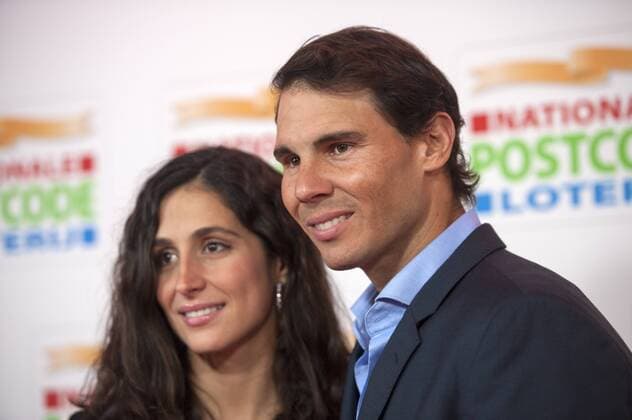 Goed Geld Gala Red Carpet, Amsterdam, The Netherlands Amsterdam The Netherlands 15th February 2018 Goed Geld Gala Charity event Red Carpet. Tennis star Rafael Nadal with partner Maria Francisca (Xisca) Perello. Nadal is present on behalf of the Rafa Nadal Foundation. 
