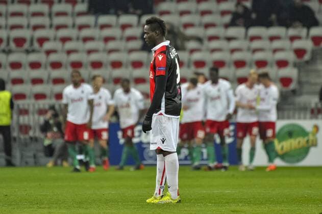 Bilder des Tages - SPORT Mario Balotelli (OGC Nice) - deception FOOTBALL : OGC Nice vs Lokomotiv Moscou - Ligue Europa - 15 02 2018 NorbertScanella Panoramic 