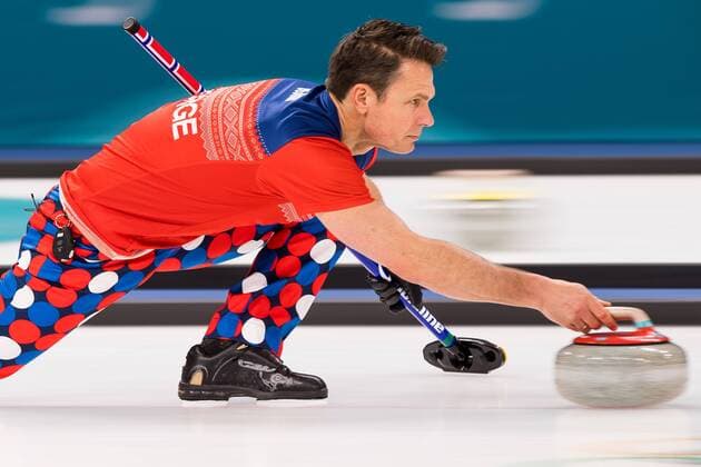 180216 Thomas Ulsrud of Norway in the round robin of the curling between Norway and South Korea during day seven of the 2018 Winter Olympics on February 16, 2018 in Pyeongchang. Photo: Jon Olav Nesvold BILDBYRN kod JE 160170 *** 180216 Thomas Ulsrud of Norway in the round robin of the curling between Norway and South Korea during day seven of the 2018 Winter Olympics on February 16 2018 in Pyeongchang Photo Jon Olav Nesvold BILDBYR N code JE 160170  Copyright: JONxOLAVxNESVOLD BB180216JE033